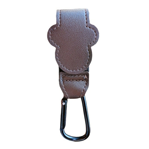 1/2pcs PU Leather Baby Bag Stroller Hook Rotatable Cart Organizer Pram