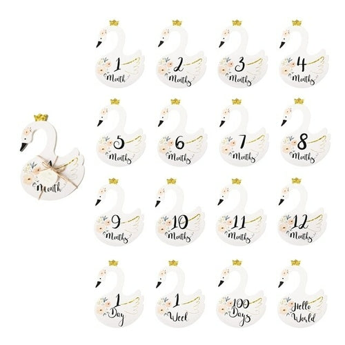 12pcs/lot Baby Milestone Number Monthly Memorial Cards Newborn Baby