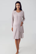 Load image into Gallery viewer, Shopymommy 15109 Wide Double Breasted Maternity & Nursing Nightgown
