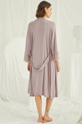 Load image into Gallery viewer, Shopymommy 18430 Lace Strappy Maternity & Nursing Nightgown With Robe
