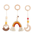 Load image into Gallery viewer, 1set Wooden Rattle Teethers Baby Toys Play Gym Mobile Newborn Sensory
