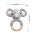 Load image into Gallery viewer, 1pc Baby Teether Music Rattles for Kids Animal Crochet Rattle Elephant
