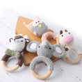 Load image into Gallery viewer, 1pc Baby Teether Music Rattles for Kids Animal Crochet Rattle Elephant
