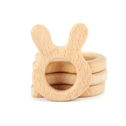 1pcs Wooden Baby Teether Animal Bpa Free Diy Pacifier Chain Necklace