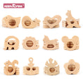 Load image into Gallery viewer, 1pcs Wooden Baby Teether Animal Bpa Free Diy Pacifier Chain Necklace
