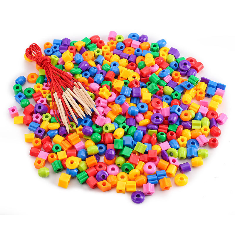 20/40pcs Primary Lacing Beads Educational Montessori Stringing Toy