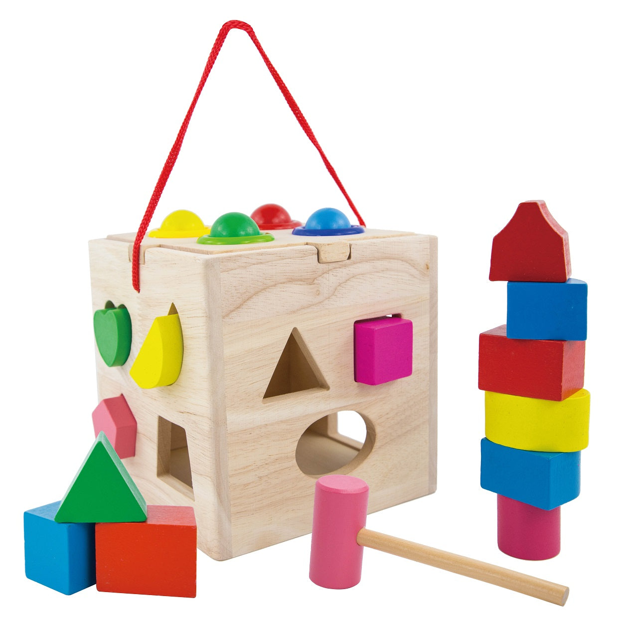 Wooden Activity Cube - Shapes and Blocks