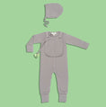 Load image into Gallery viewer, Smart Footed One-Piece + Bib - Gray
