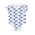 Load image into Gallery viewer, Smart Short Sleeve Bodysuit + Bib - Blue Whale
