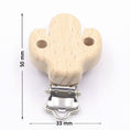 Load image into Gallery viewer, 5pcs/lot Food Grade Beech Wooden Clip Animal Heart Shape Dummy Clip
