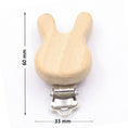 Load image into Gallery viewer, 5pcs/lot Food Grade Beech Wooden Clip Animal Heart Shape Dummy Clip
