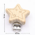 Load image into Gallery viewer, 5pcs/lot Food Grade Beech Wooden Clip Animal Heart Shape Dummy Clip
