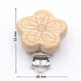 Load image into Gallery viewer, 5pcs/lot Food Grade Beech Wooden Clip Animal Heart Shape Dummy Clip
