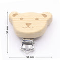 Load image into Gallery viewer, 5pcs/lot Food Grade Beech Wooden Clip Animal Heart Shape Dummy Clip
