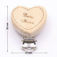 Load image into Gallery viewer, 5pcs/lot Food Grade Beech Wooden Clip Animal Heart Shape Dummy Clip
