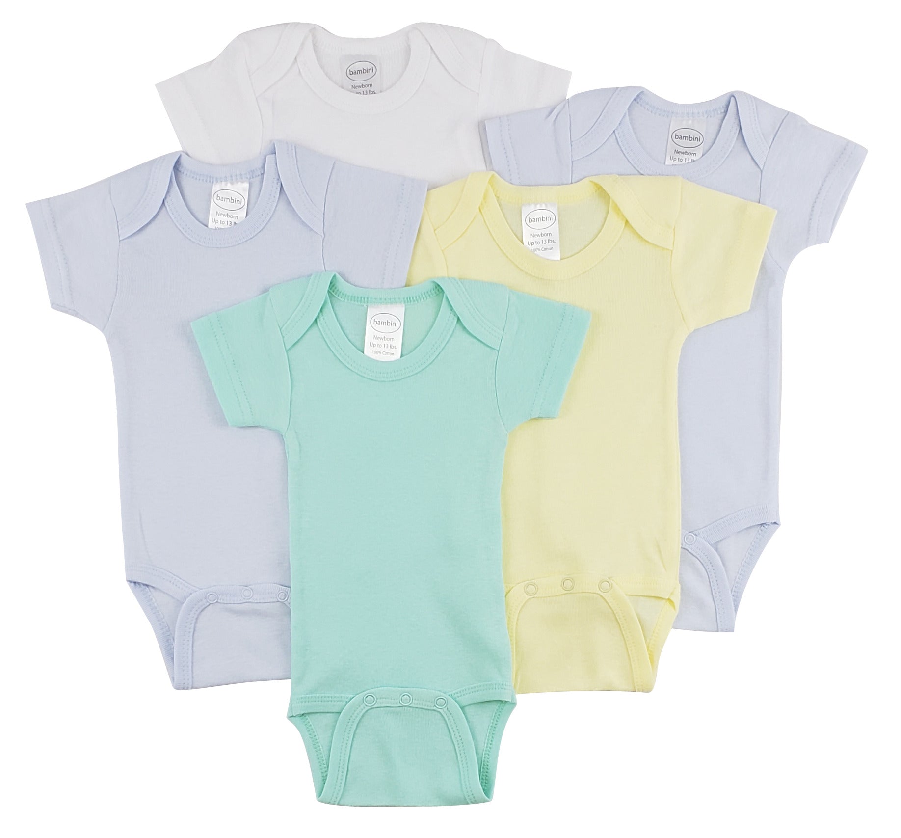 Bambini Short Sleeve One Piece 5 Pack