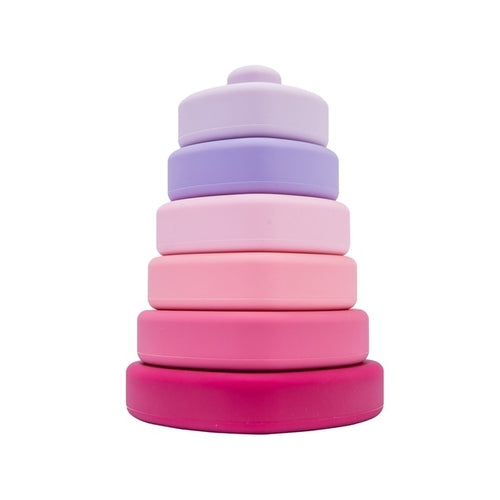 6pcs Baby Toy Soft Building Blocks Silicone Stacking Blocks Round