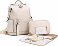 Load image into Gallery viewer, 7-in-1 Baby Diaper Bag Solid Pu Leather Mummy Maternity Bag Large
