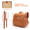 Load image into Gallery viewer, 7-in-1 Baby Diaper Bag Solid Pu Leather Mummy Maternity Bag Large
