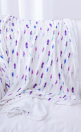 Load image into Gallery viewer, Lavender and White Newcastle Blanket
