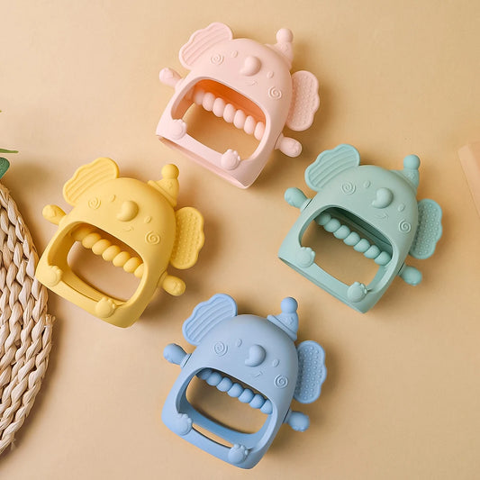 TYRY.HU Baby Silicone Teether Toys Cute Elephant Shape Teether Gum