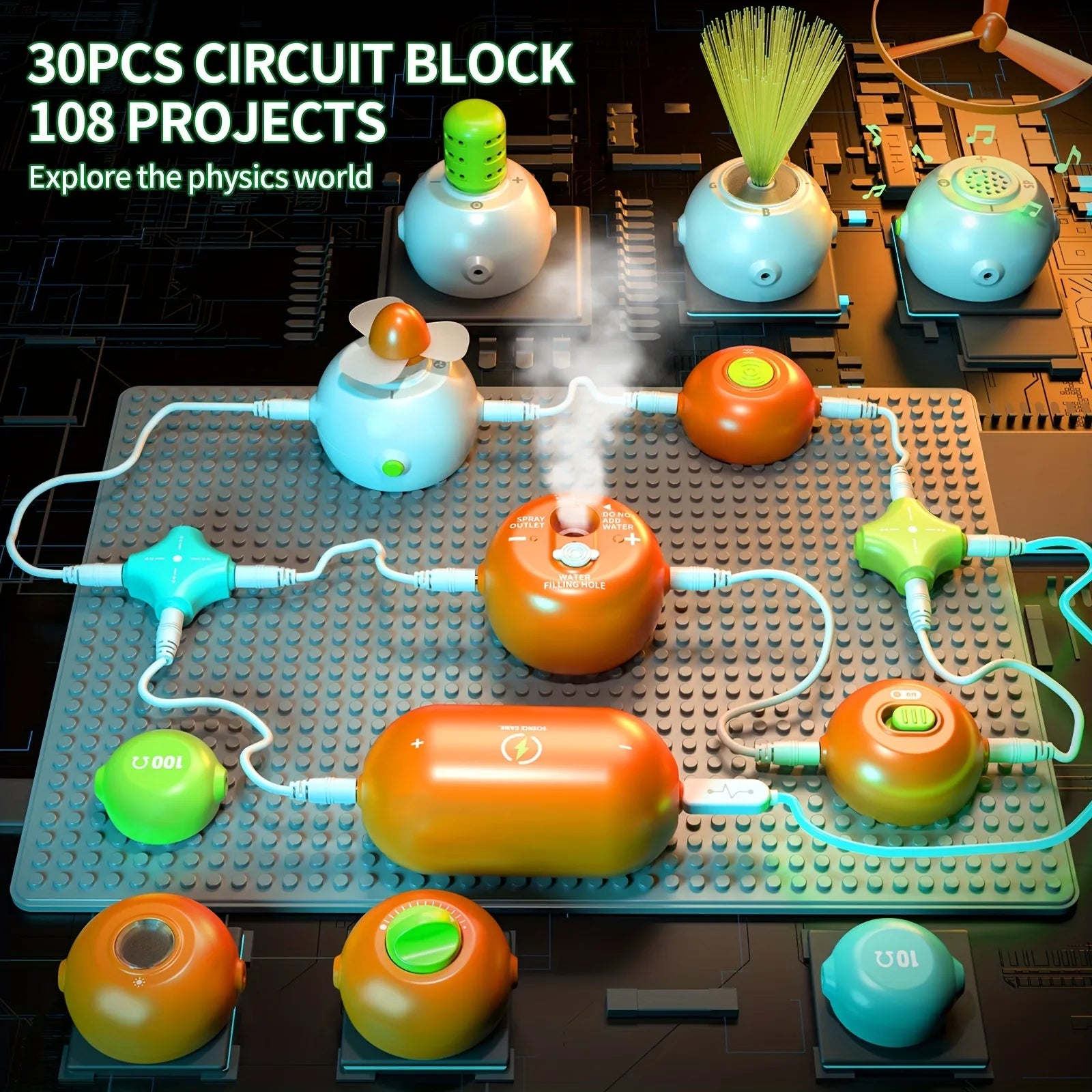 Kids Circuit Blocks Science Toy Electronic Circuit Educational Toys