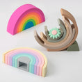 Load image into Gallery viewer, TYRY.HU New 6-10pcs Baby Silicone Building Block BPA Free Rainbow Soft
