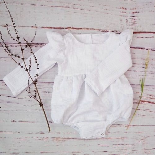 Cotton Newborn Onesie and Bonnet Set