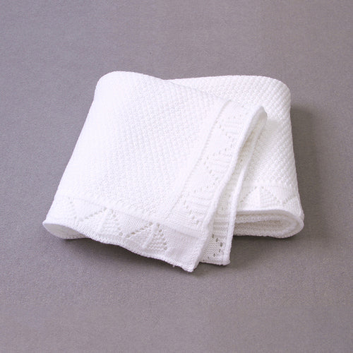 Baby Blankets Knitted Newborn Swaddle Wrap Crib Quilt Super Soft