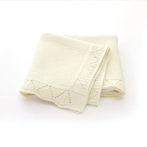 Baby Blankets Knitted Newborn Swaddle Wrap Crib Quilt Super Soft