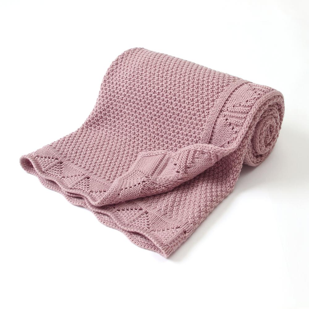 Baby Blankets Knitted Newborn Swaddle Wrap Crib Quilt Super Soft