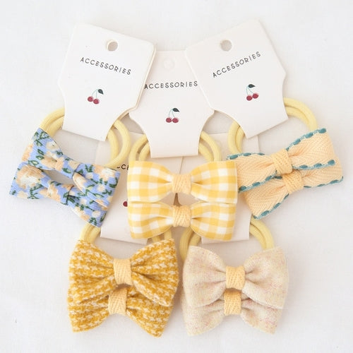 Baby Hair Band Girls Ties Bows Elastic Rubber Band Scrunchies