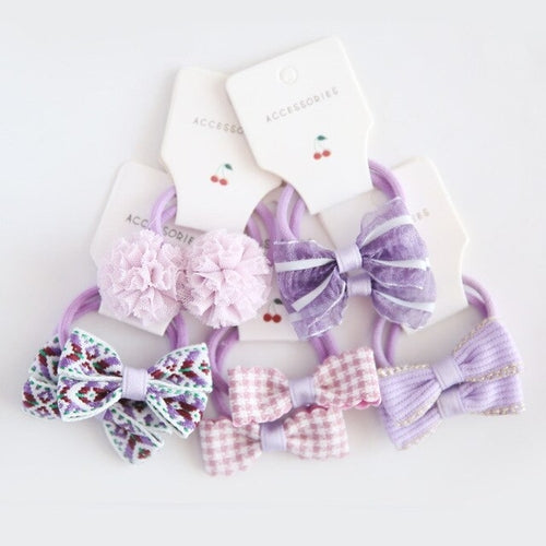 Baby Hair Band Girls Ties Bows Elastic Rubber Band Scrunchies