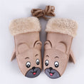 Load image into Gallery viewer, Faux Suede Bear Mittens
