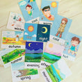 Load image into Gallery viewer, Baby Montessori Toys Emotion Weather Learning Card Cartoon English
