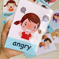 Load image into Gallery viewer, Baby Montessori Toys Emotion Weather Learning Card Cartoon English
