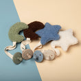 Load image into Gallery viewer, Baby Pacifier Clip Sherpa Star Moon Infant Newborn Pacifier Chain
