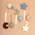 Load image into Gallery viewer, Baby Pacifier Clip Sherpa Star Moon Infant Newborn Pacifier Chain
