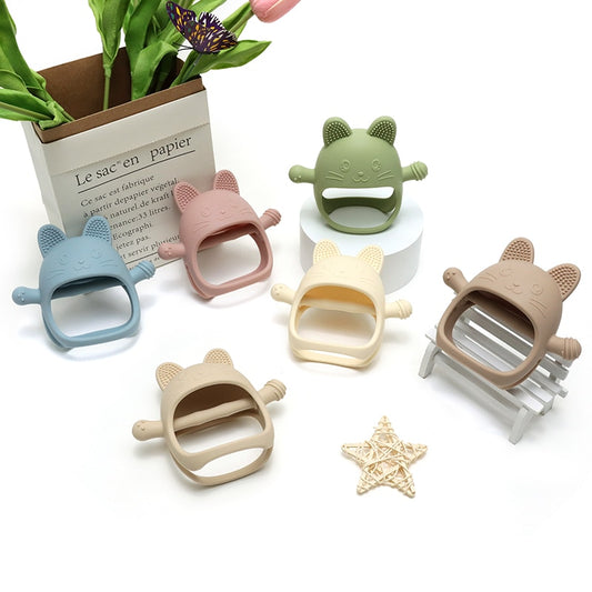 Baby Silicone Teether Gloves Pacifiers Kids Teething Toys Newborn