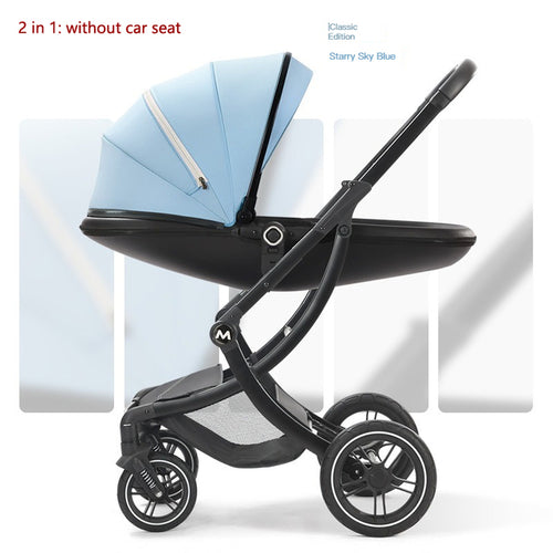 Baby Stroller 2in1/3 In 1,luxury Baby Carriage With Car Seat,eggshell