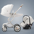 Load image into Gallery viewer, Baby Stroller 2in1/3 In 1,luxury Baby Carriage With Car Seat,eggshell
