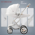 Load image into Gallery viewer, Baby Stroller 2in1/3 In 1,luxury Baby Carriage With Car Seat,eggshell
