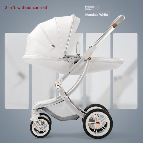 Baby Stroller 2in1/3 In 1,luxury Baby Carriage With Car Seat,eggshell