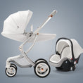 Load image into Gallery viewer, Baby Stroller 2in1/3 In 1,luxury Baby Carriage With Car Seat,eggshell
