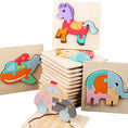 Load image into Gallery viewer, Baby Wooden Montessori Puzzle Child Game Wooden Puzzle 3d Cartoon
