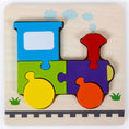 Load image into Gallery viewer, Baby Wooden Montessori Puzzle Child Game Wooden Puzzle 3d Cartoon
