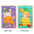 Load image into Gallery viewer, Baby Wooden Montessori Puzzle Child Game Wooden Puzzle 3d Cartoon
