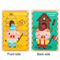 Load image into Gallery viewer, Baby Wooden Montessori Puzzle Child Game Wooden Puzzle 3d Cartoon
