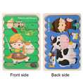 Load image into Gallery viewer, Baby Wooden Montessori Puzzle Child Game Wooden Puzzle 3d Cartoon
