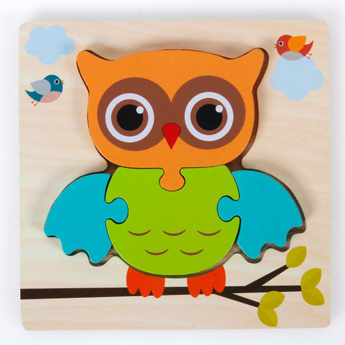 Baby Wooden Montessori Puzzle Child Game Wooden Puzzle 3d Cartoon